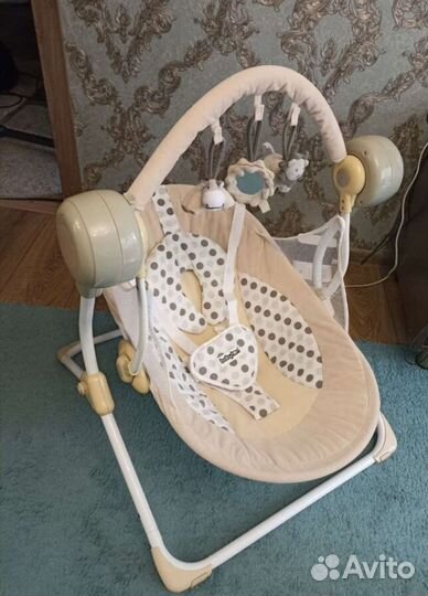 Детские электронные качели шезлонг