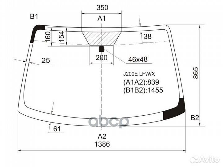 Стекло лобовое toyota rush/daihatsu terios/BE-G