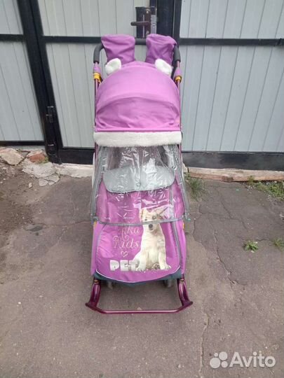 Детские санки коляска ника