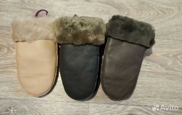 Варежки детские из овчины
