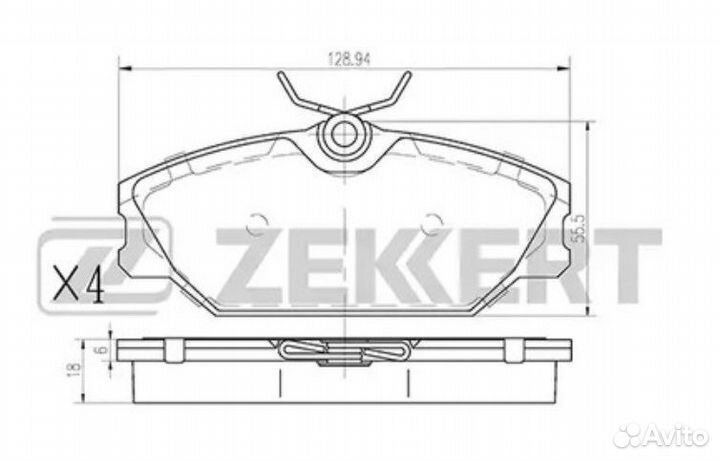 Передние тормозные колодки Renault Clio 1998-2005