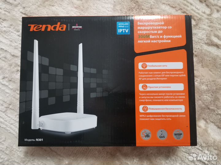 Wifi роутер tenda n301