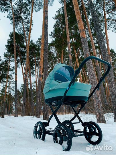Коляска 3 в 1 Aroteam Cocoline (цвет шалфей)