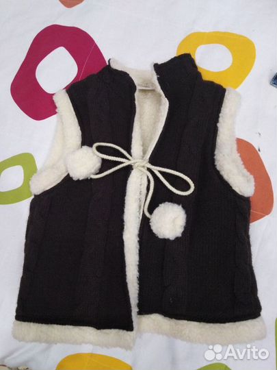 Жилетка из натуральной овчины