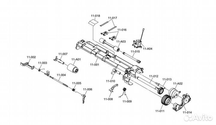 5aavr0LL+050/2CL16120 средний ролик Kyocera