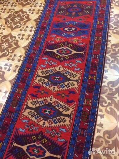 Ковровая дорожка шерстяная новая,ручной работы