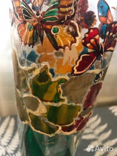 Ваза стеклянная прозрачная