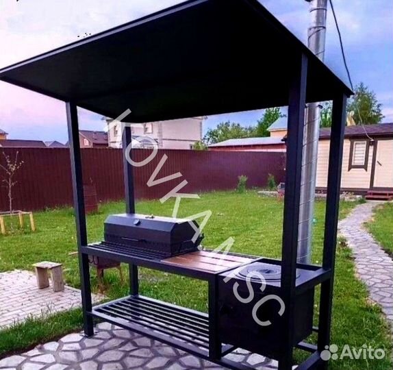 Мангал с крышей