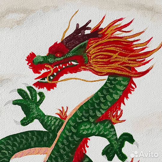 Картина, дракон–символ 2024 года