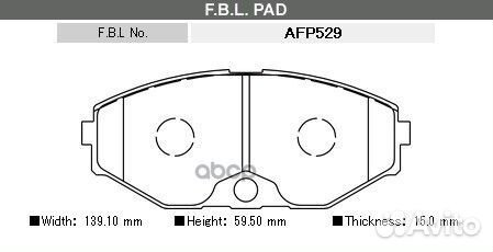 AFP529, FBL, Колодки тормозные дисковые AFP52