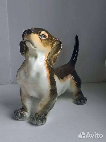 Фигурка Такса, фарфор, лфз, СССР