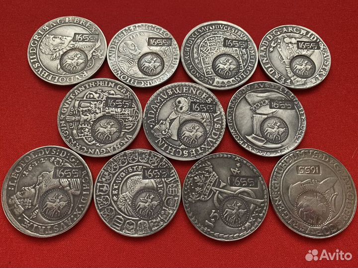 Коллекция - 11 Ефимков с признаком 1655 г. Копии