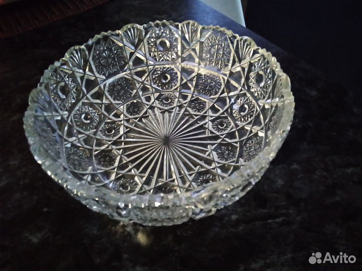 Хрустальный салатник СССР