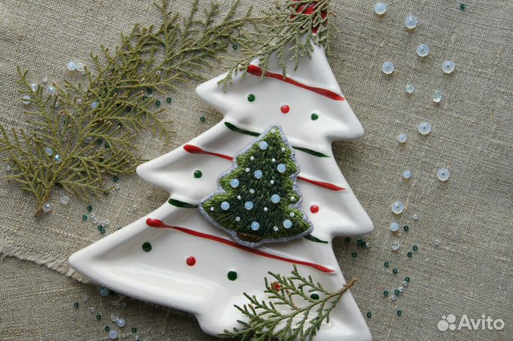 Брошь Елочка