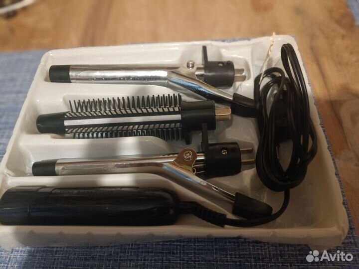 Щипцы для завивки волос со сменными насадками