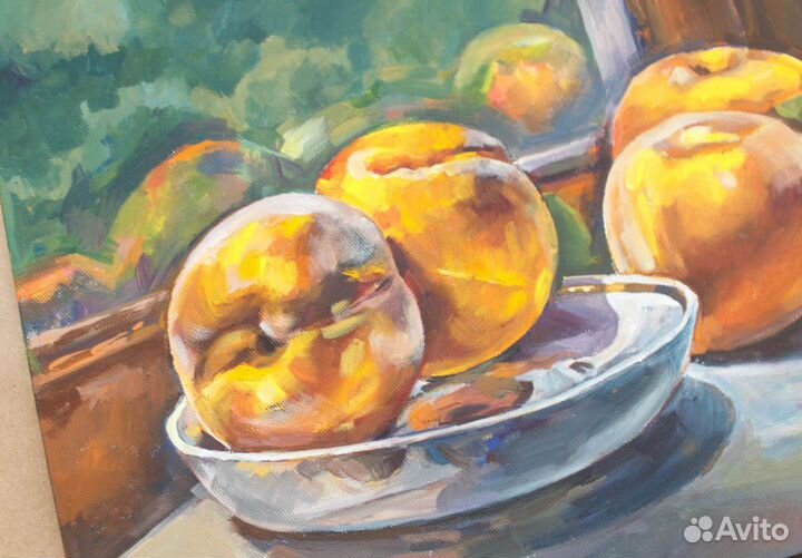 Картина с персиками