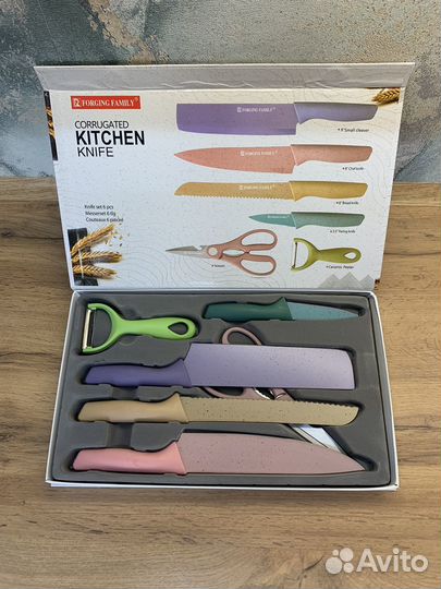 Набор кухонных ножей 6в1