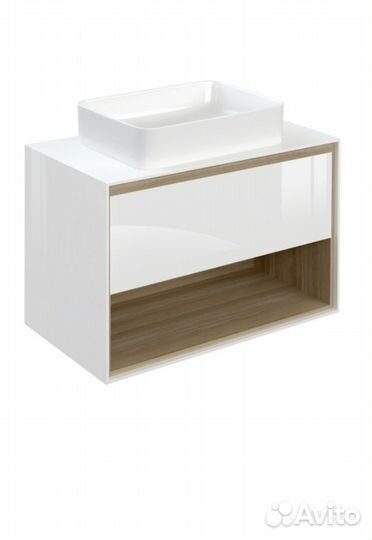 Тумба навесная со столешницей под раковину