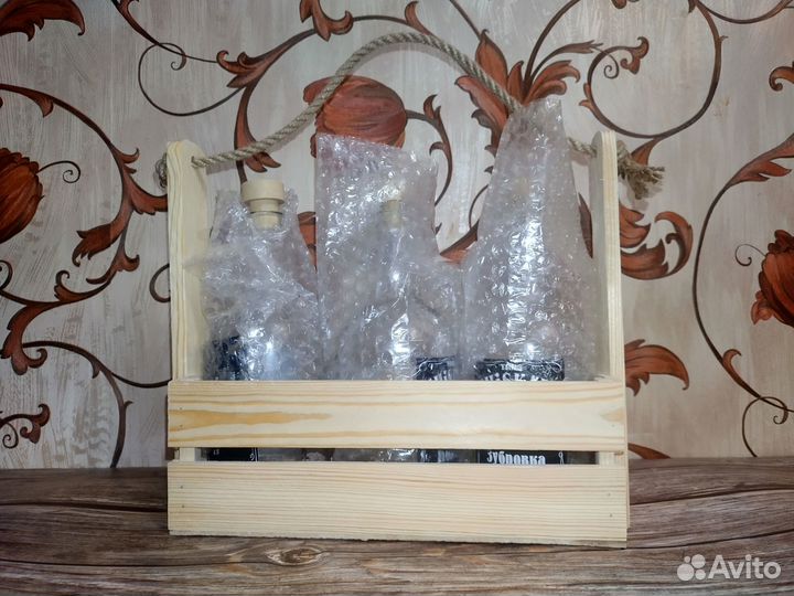 Подарочный набор для приготовления настоек в ящике