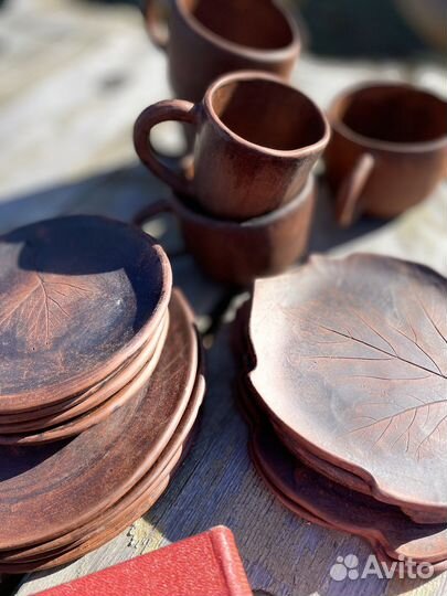 Посуда глиняная. Натуральная. Ручная работа