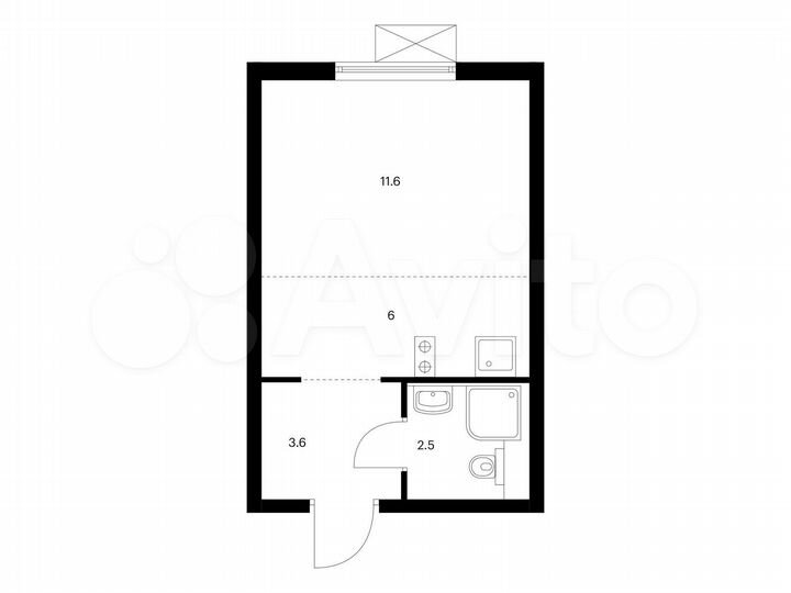 Квартира-студия, 23,7 м², 5/33 эт.