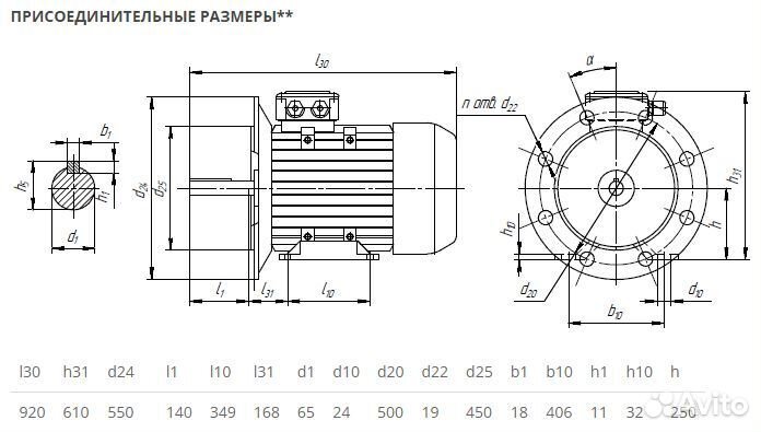 Электродвигатель аир 250М2 (90кВт-3000об) новый