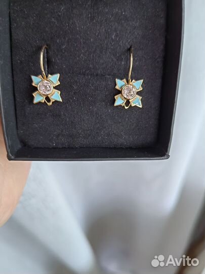 Золотые серьги СССР 583 проба