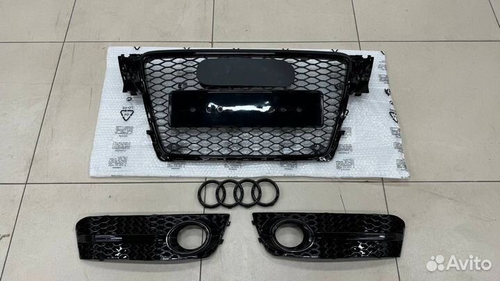 Audi a4 b8 решетка радиатора RS4 + птф