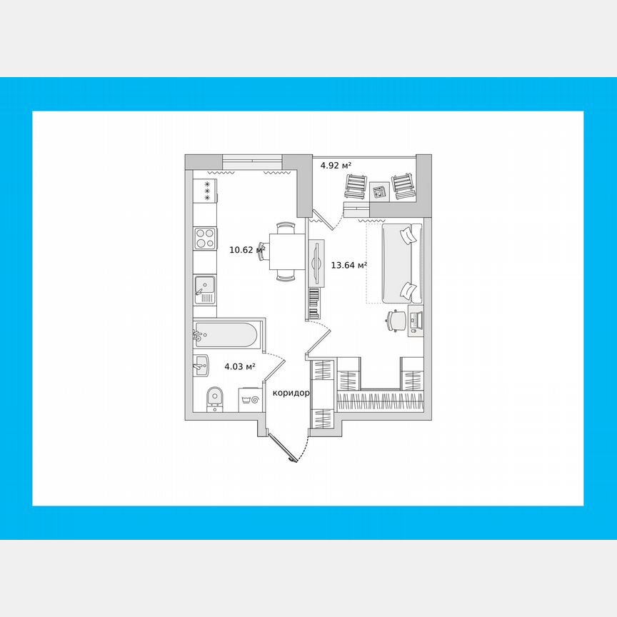 1-к. квартира, 31,6 м², 20/21 эт.