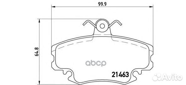Колодки тормозные дисковые перед P68008 Brembo