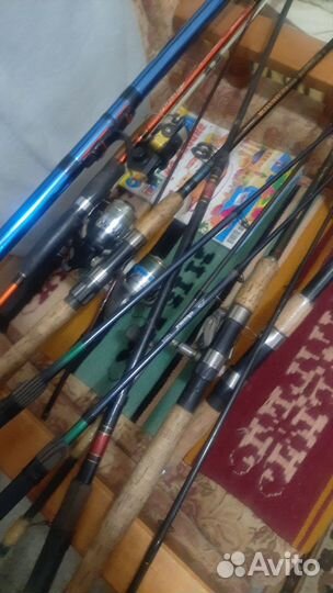 Спининги и удочки,катушки