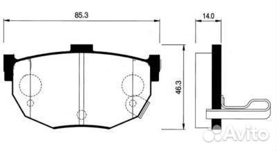 Колодки тормозные задние дисковые Avante XD +TagAZ