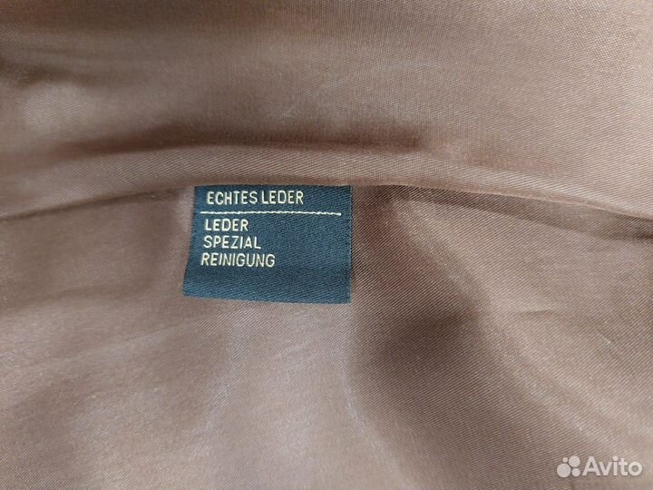 Пальто женское кожаное винтаж размер S