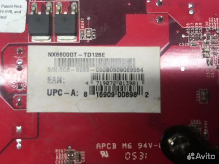 Видео карта nVidia NX6600GT-TD128E