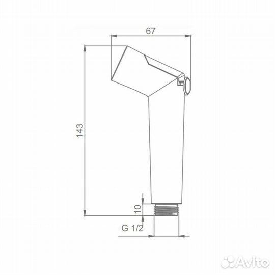 Лейка для гигиенич. душа хром Raglo R460.01