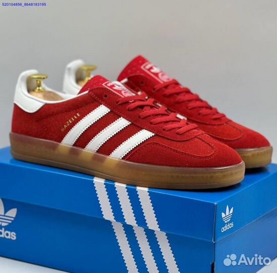 Кроссовки Adidas Gazelle Red (Арт.18676)