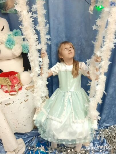 Платье снегурочки для девочки