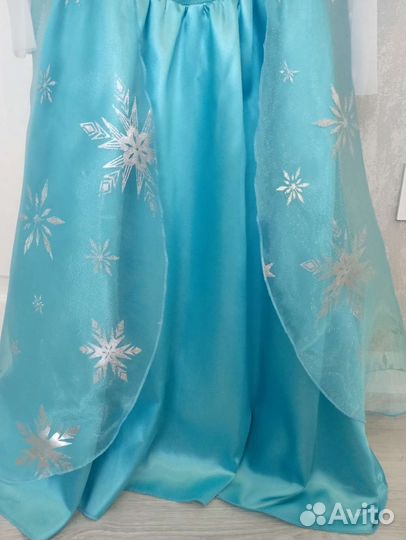 Платье Эльзы на возраст примерно 5-6 лет