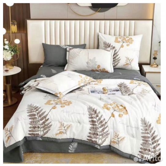 Евро, с готовым одеялом, сатин,100 хлопок