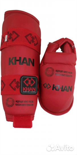 Защита голени и стопы khan фкр красная