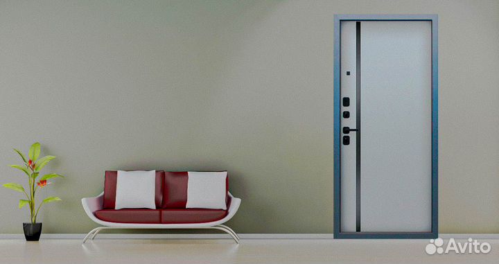 Стальная Дверь с зеркалом Манчестер