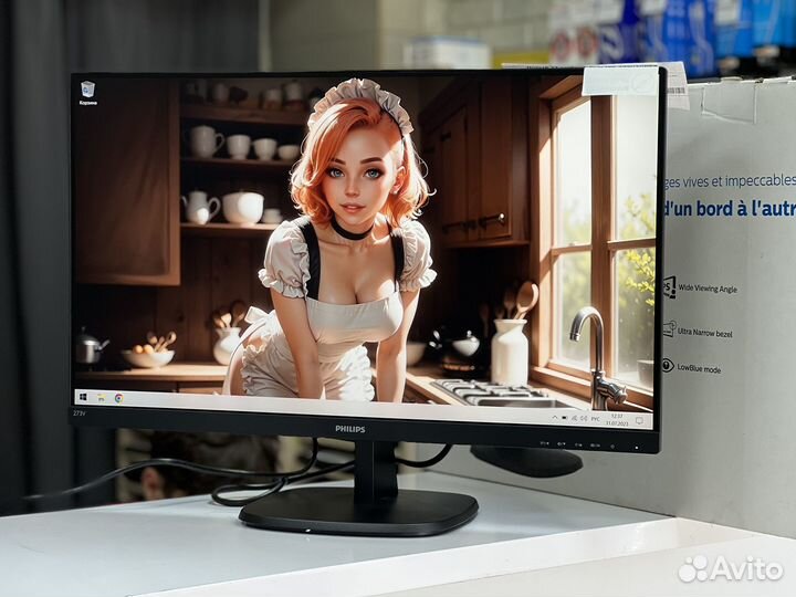 Новый монитор 27“ philips 273V7qdsb IPS 75 Гц