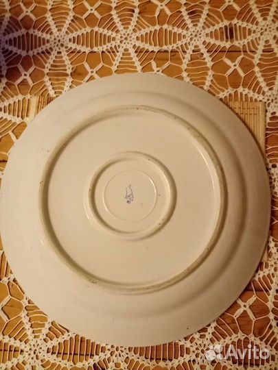 Тарелка фарфоровая большая 34,5 см Дулево