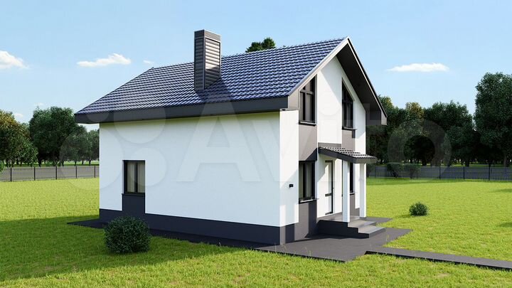 Коттедж 125 м² на участке 6 сот.