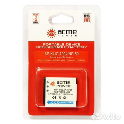 Аккумулятор AcmePower NP-50 для FujiFilm FinePix F