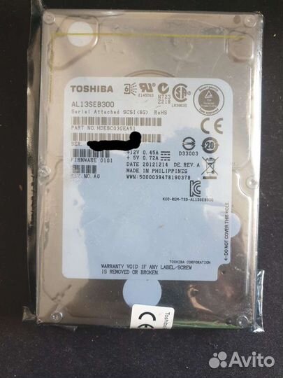 Жесткий диск SAS Toshiba 300gb