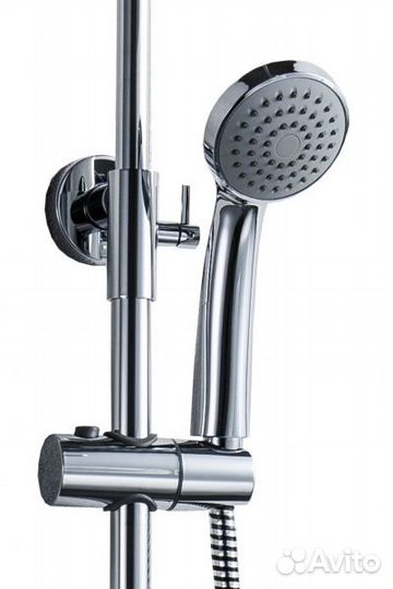 Душевая колонна со смесителем для ванны, поворотный излив, хром
