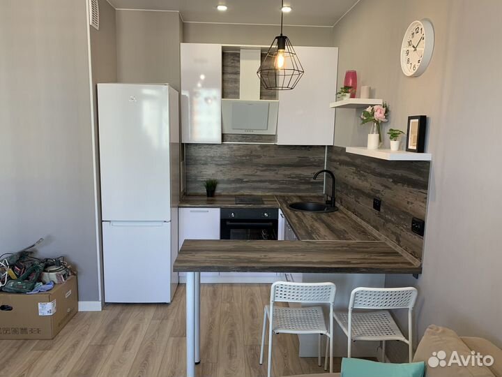 Кухня в студию с барной стойкой ксп:18374