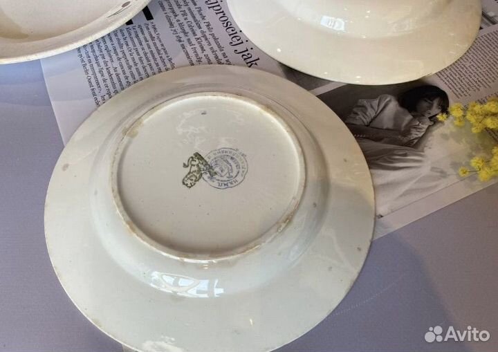 Тарелки зик конаково СССР сирень ягоды
