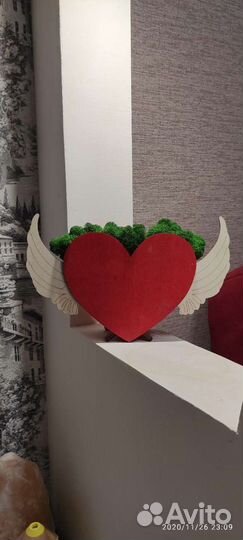 Кашпо ручной работы мох стабилизированный